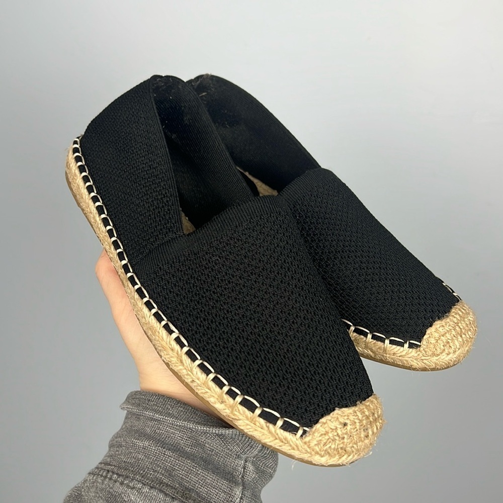 Black Women's Espadrille Slip-On Shoes